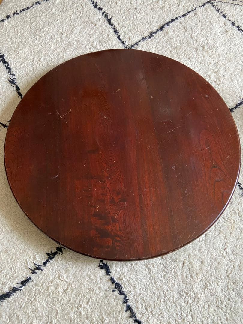 【限定SALE】昭和レトロ ちゃぶ台　折りたたみ　直径73cm