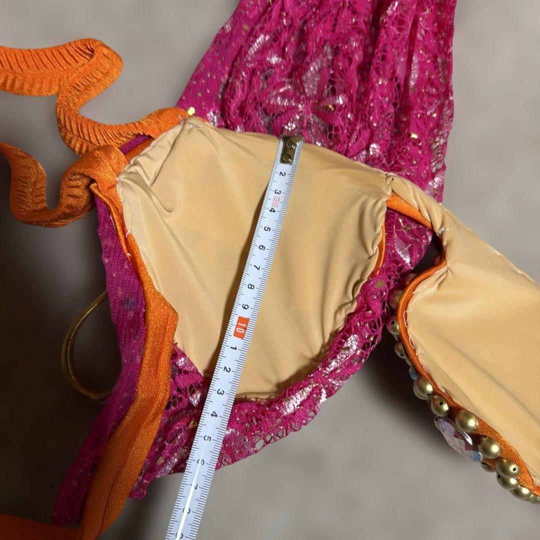 ベリーダンス セットアップ オレンジ ピンク