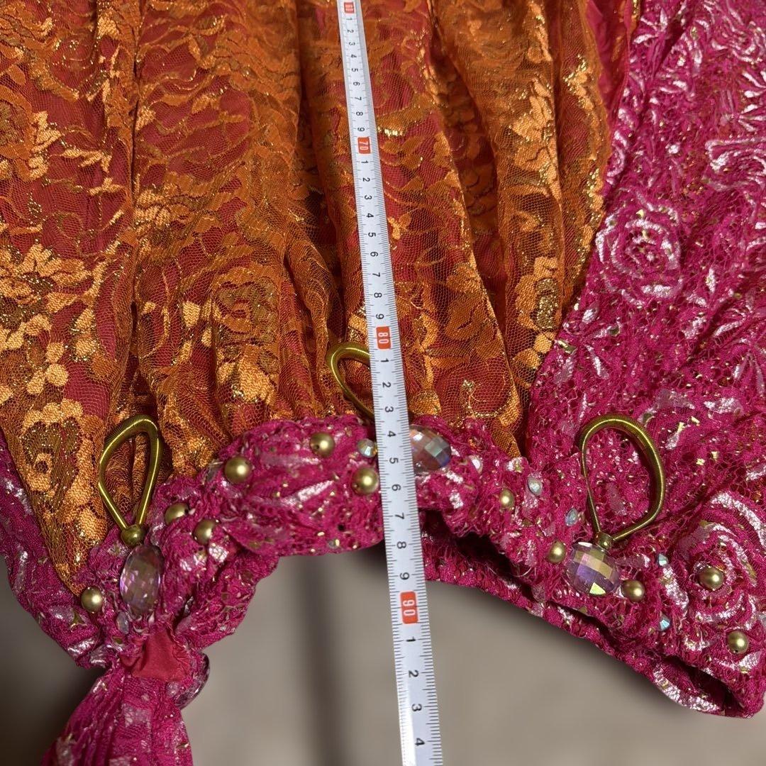 ベリーダンス セットアップ オレンジ ピンク