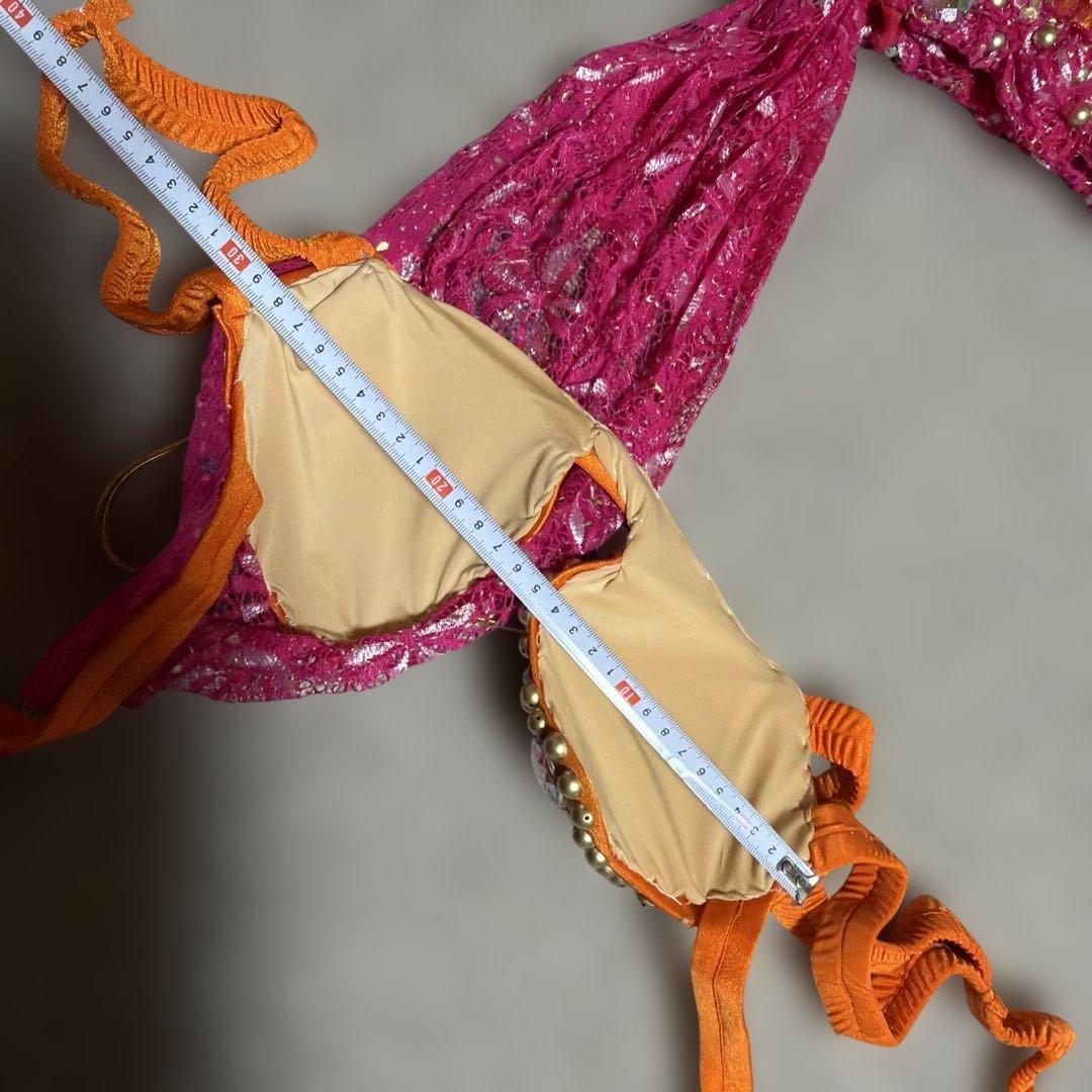 ベリーダンス セットアップ オレンジ ピンク