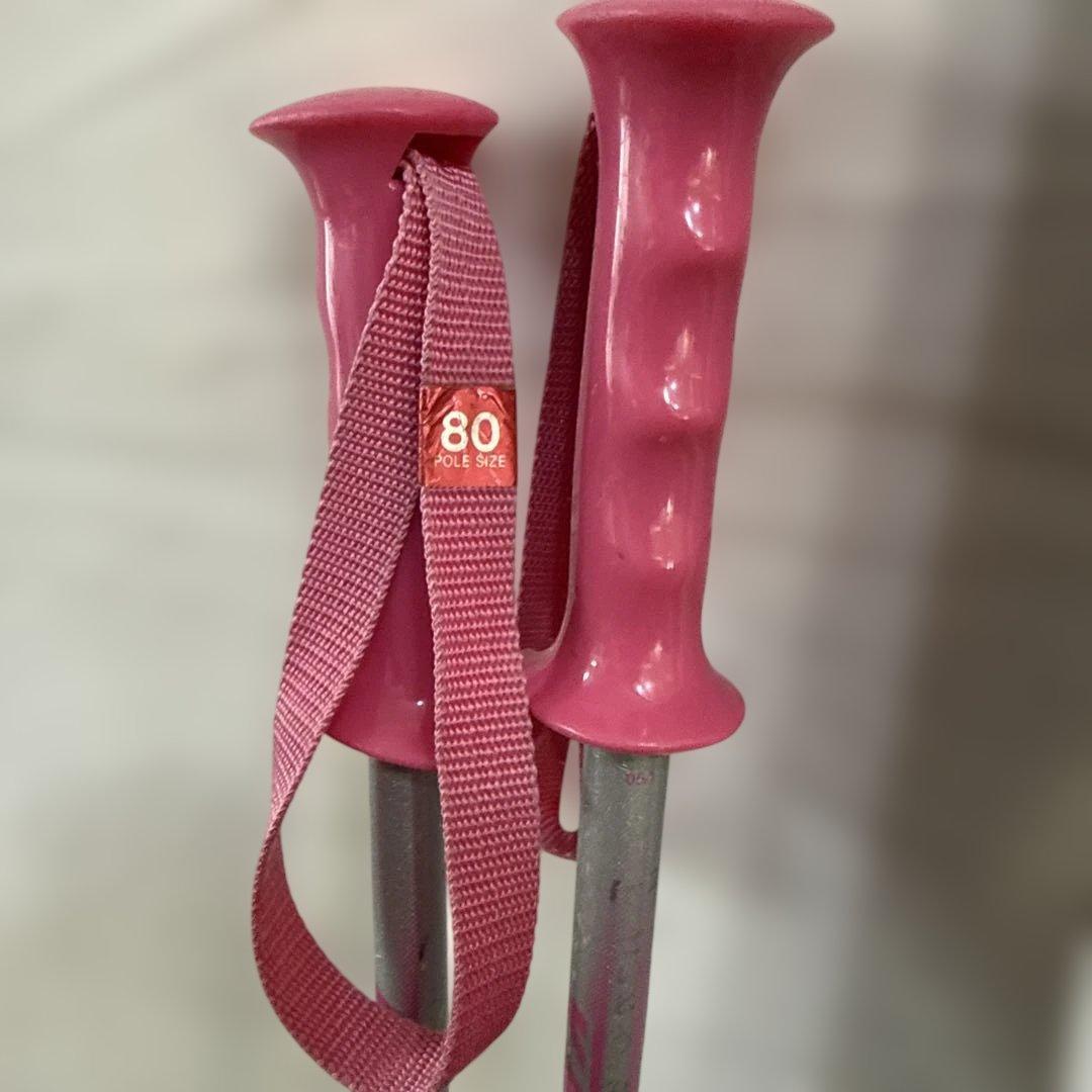 スキー3点セット スキー板110cm　ブーツ20cm　ストック80cm 女の子