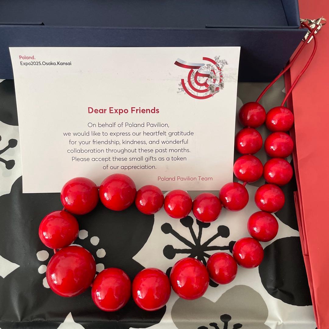 【非売品】ポーランドパビリオン大阪関西万博2025ハーブティー　ネックレス