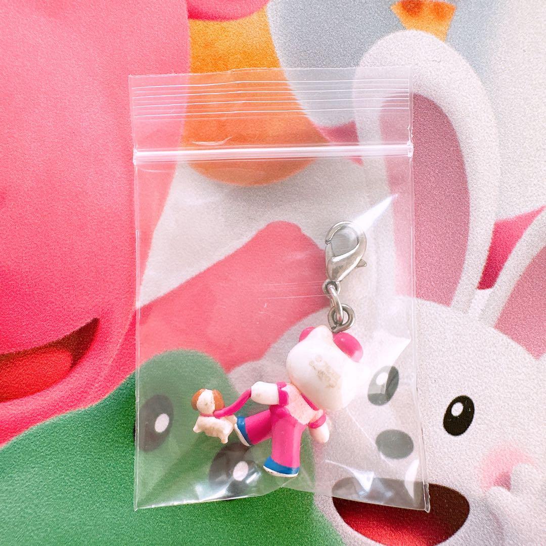 激レア!! ハローキティ 世界 子犬のお散歩 ファスナーマスコット