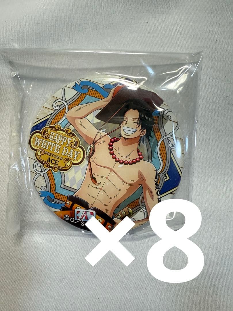 ワンピース　エース　缶バッジ　ホワイトデー