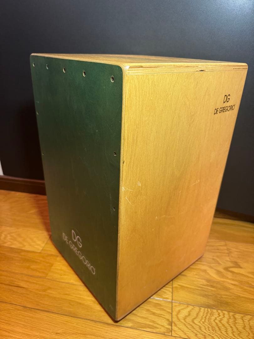 DE GREGORIO 木製カホン グリーン/ナチュラル