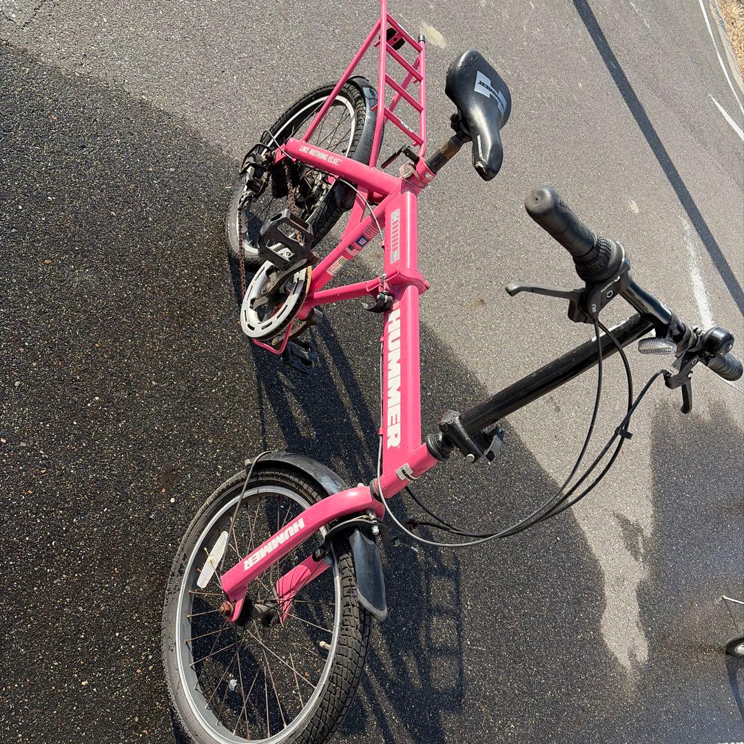 HUMMER 折りたたみ自転車 ピンク