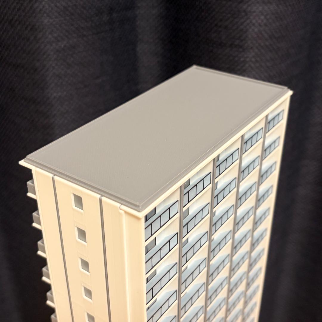 Nゲージ 都市型マンションE（完成品）模型 ストラクチャー