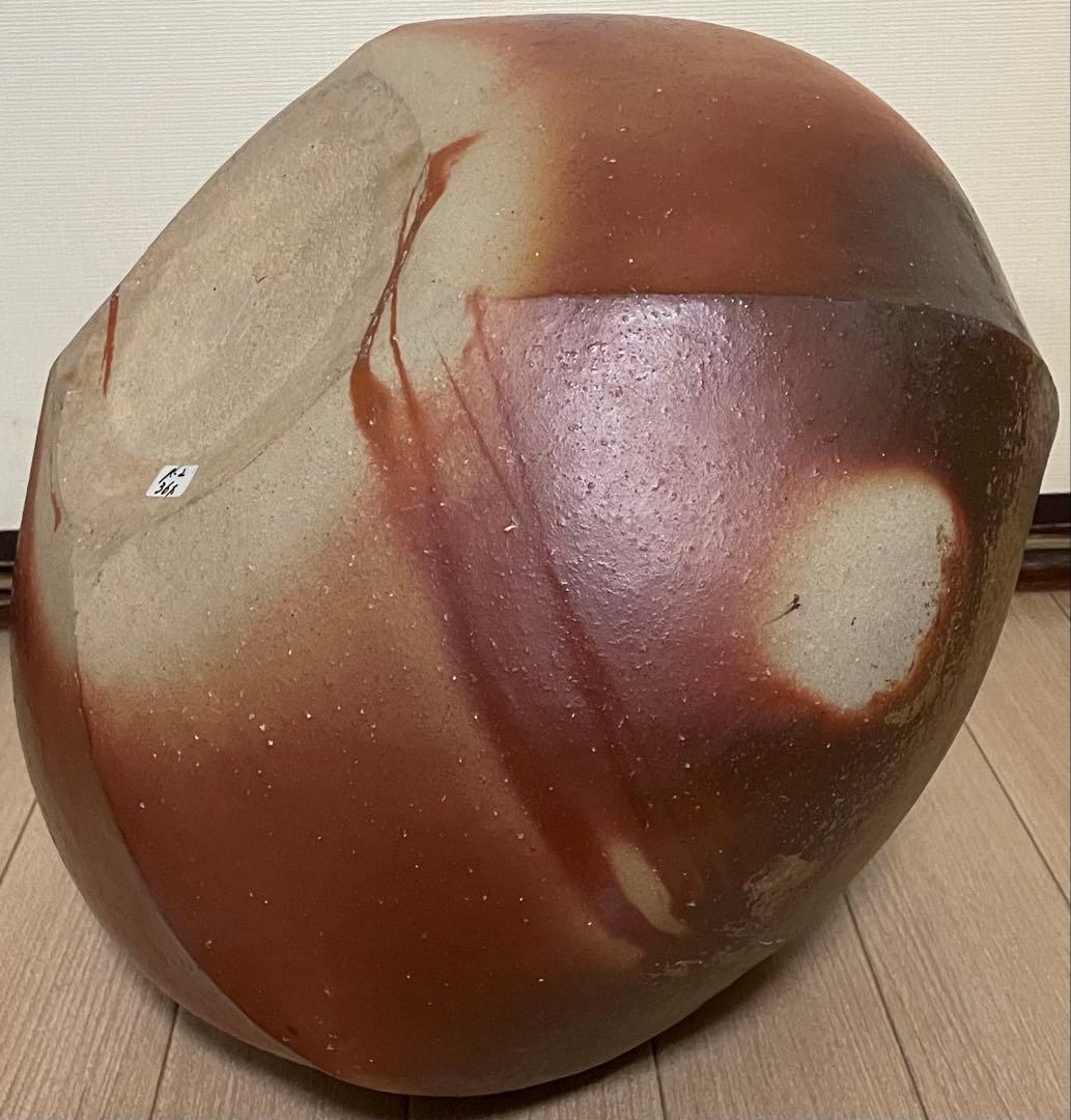TK　大壺　備前焼　作家作品　共箱　共布　栞　　　　12kg v447