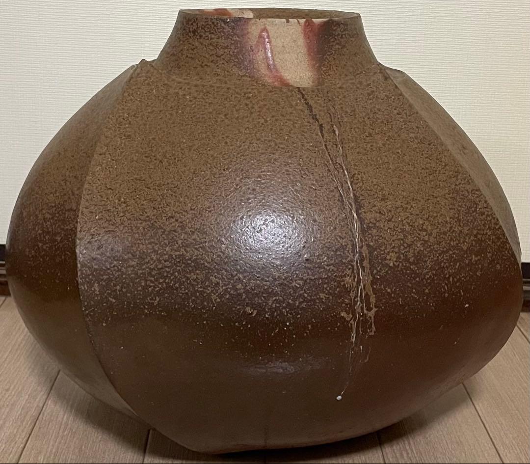TK　大壺　備前焼　作家作品　共箱　共布　栞　　　　12kg v447