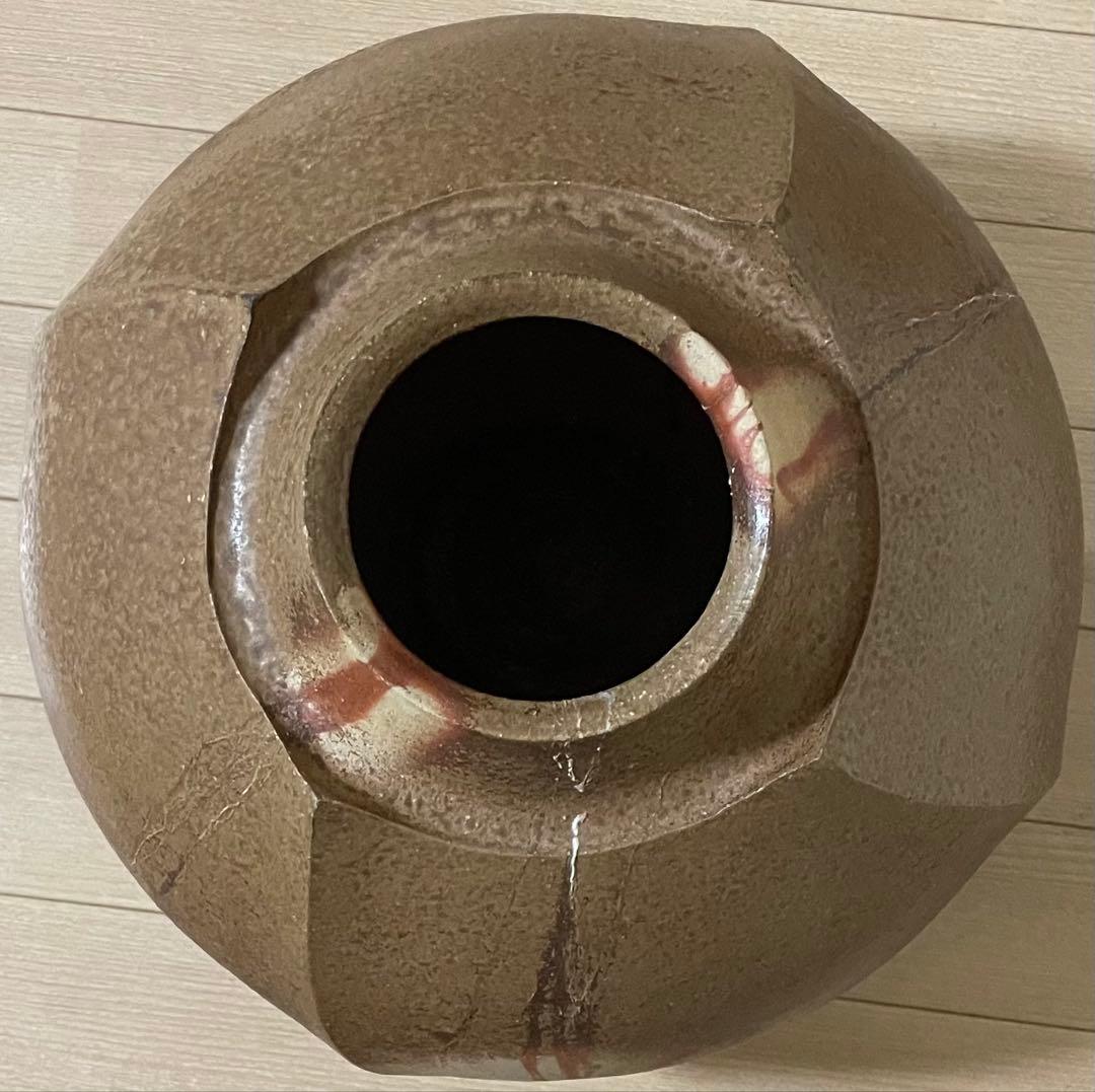 TK　大壺　備前焼　作家作品　共箱　共布　栞　　　　12kg v447
