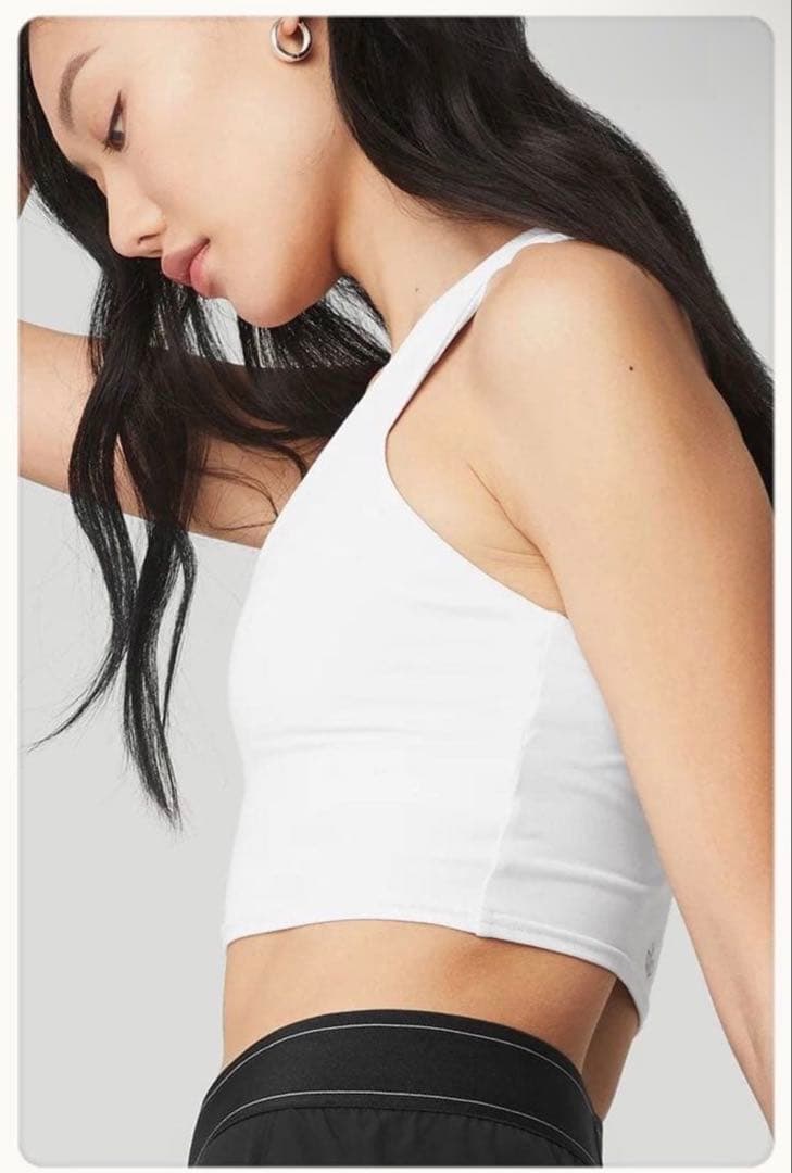 ALO yoga タンクトップ AIRBRUSH REAL BRA ホワイト