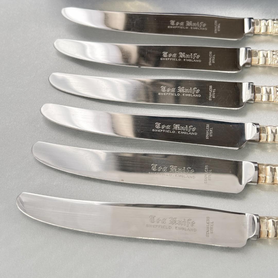 【Harrison Bros】 【純銀ハンドル】キングスパターン ティーナイフ