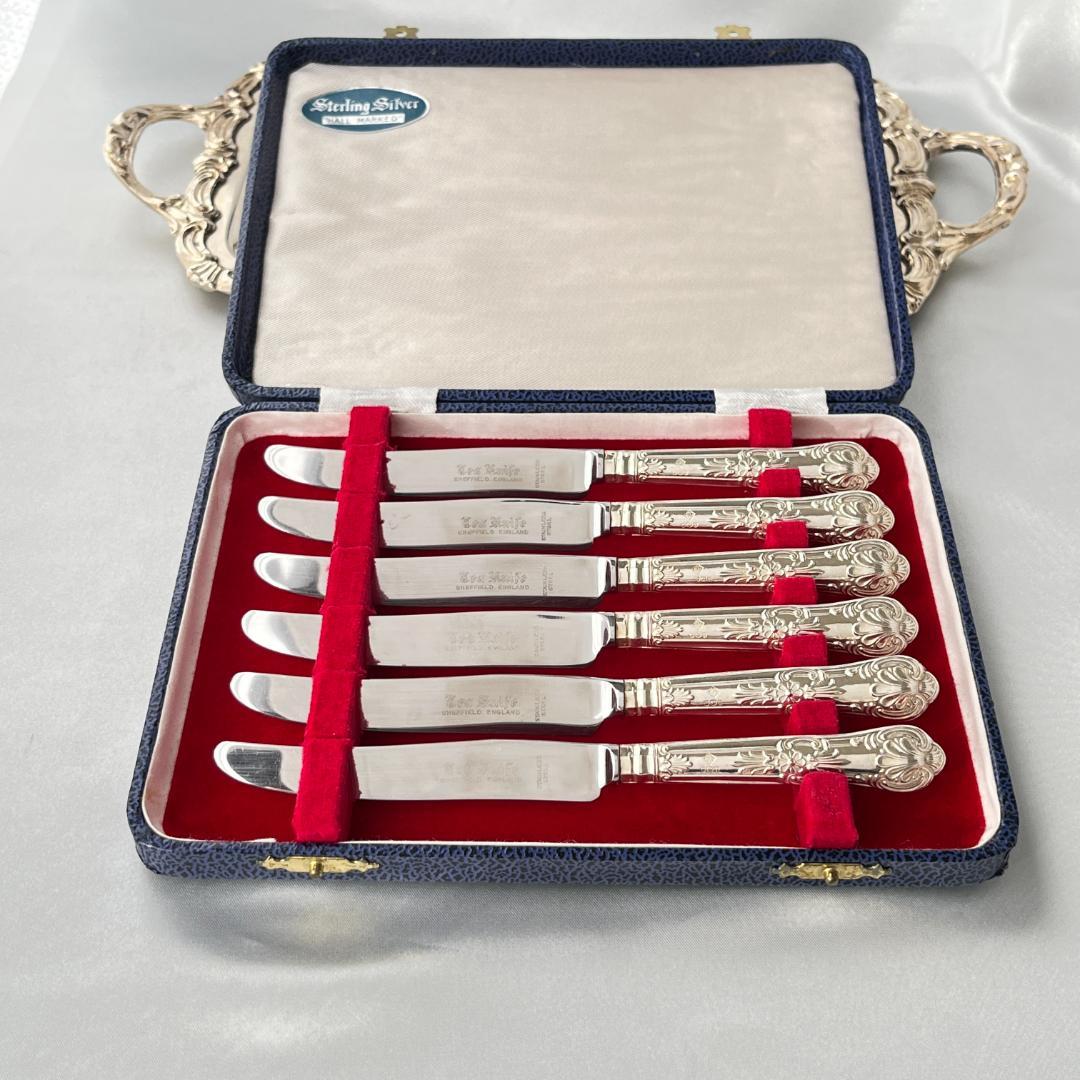 【Harrison Bros】 【純銀ハンドル】キングスパターン ティーナイフ