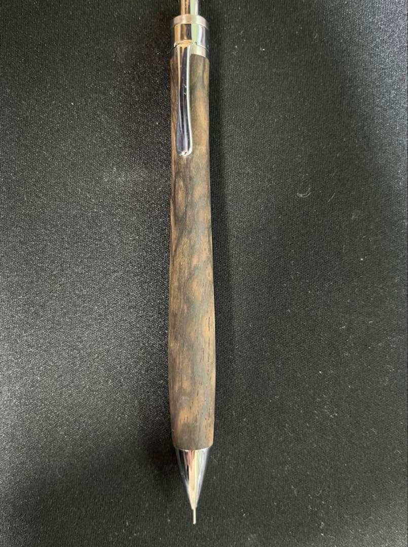 【値下げ交渉可】工房楔　黒柿孔雀杢　0.5mmシャーペン