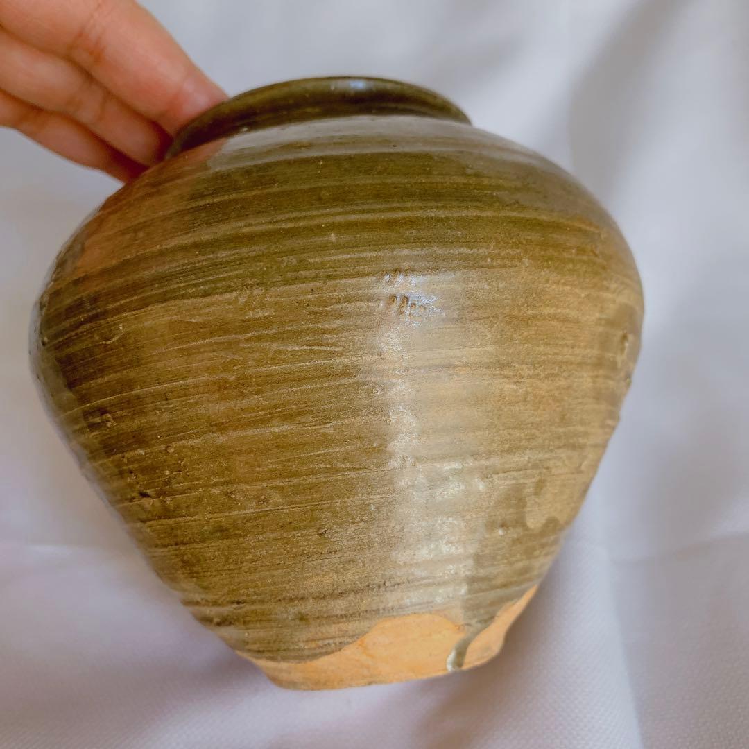 李朝　高麗　壺　骨董品　アンティーク　青磁　朝鮮　韓国