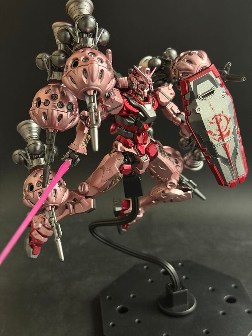 HG 1/144 赤いガンダム　ジークアクス　 メタリック塗装完成品　ビット6機