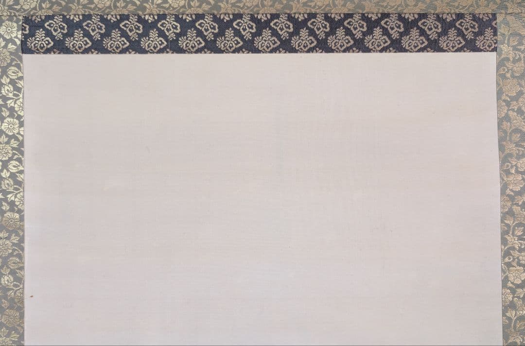 真作 武藤鶴城 文殊菩薩 着色絹本 仏画 掛軸 共箱 仏教美術