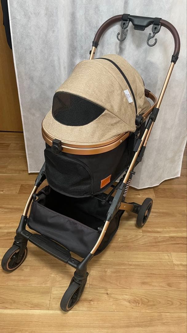 【美品】SKISOPGO 3wayペットカート 純正レインカバー付き！20kg