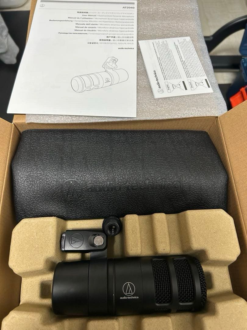 audio-technica AT2040、マイクアーム、マイクケーブルセット