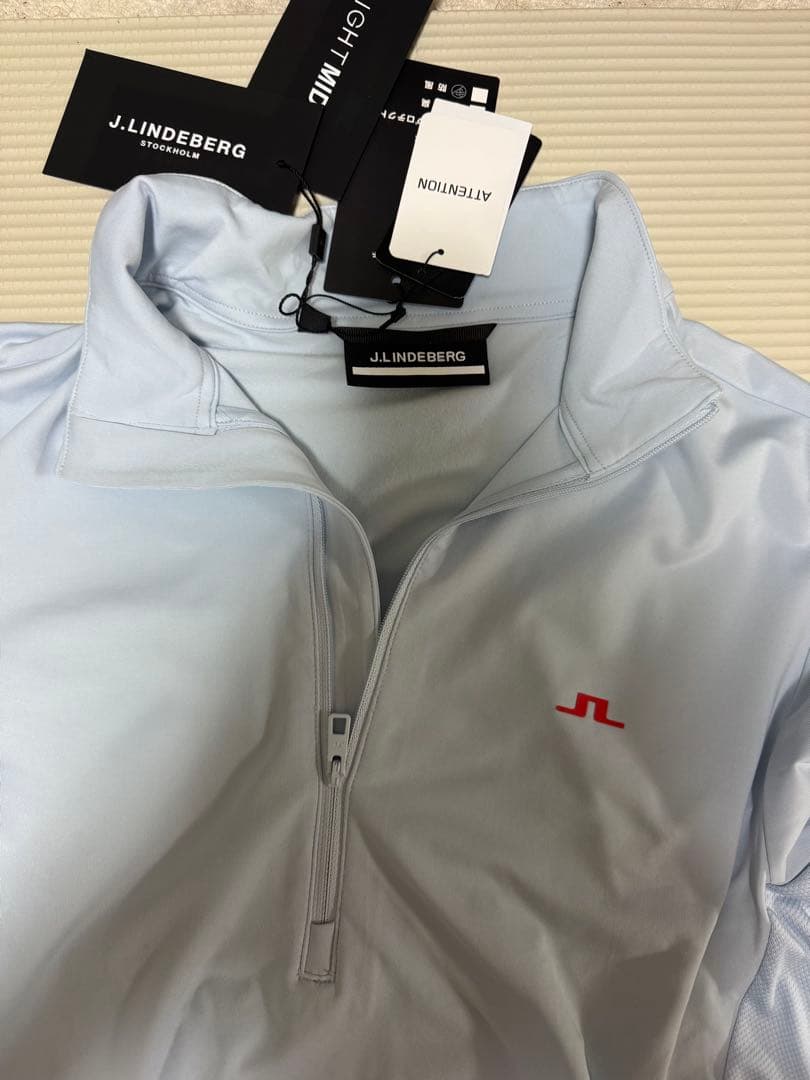 J.LINDEBERG ハーフジップシャツ ライトグレー
