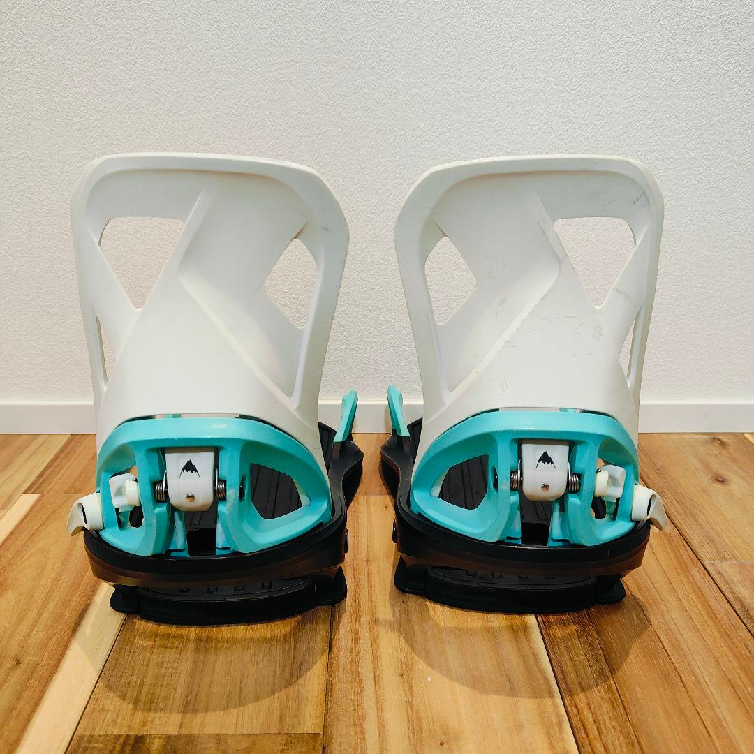 バートン ビンディング ホワイト/ターコイズ　Mサイズ　ステップオン
