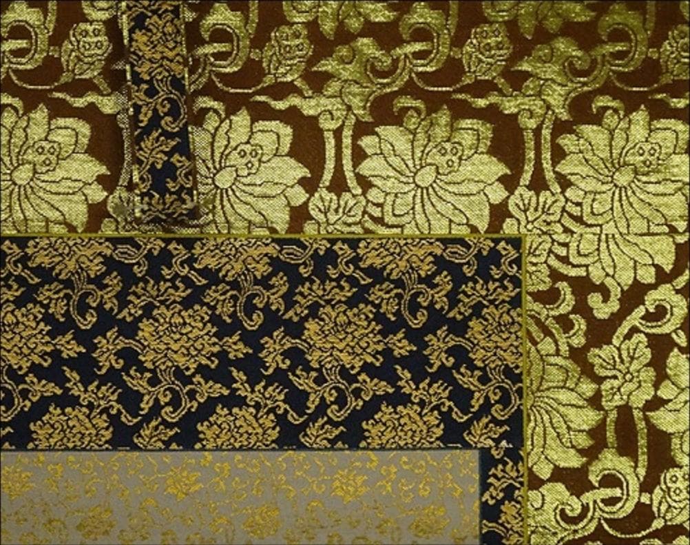 掛軸『西国三十三箇所霊場御朱印 観音菩薩』仏画 絹本 箱無 掛け軸 x10276