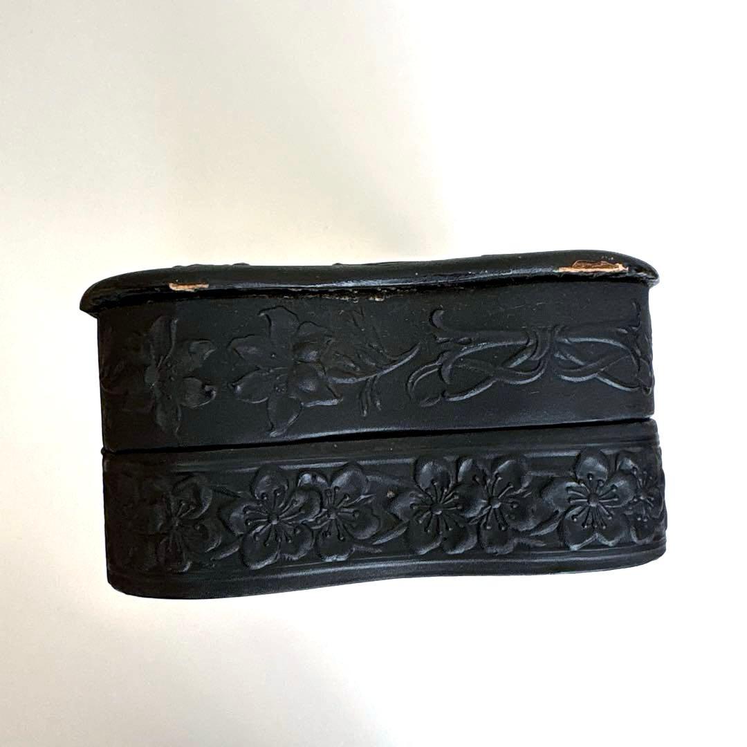 アンティーク　バニティセット　セルロイドボックス　天使と薔薇　百合