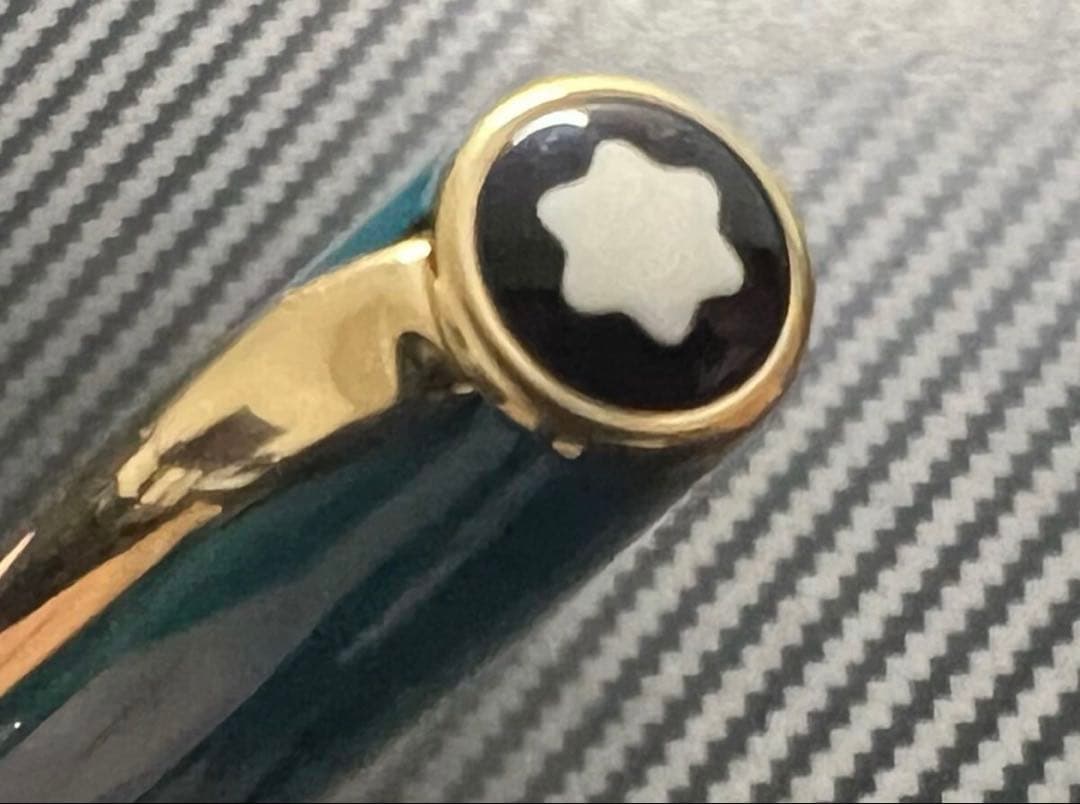 美品 モンブラン 万年筆 ジェネレーション ターコイズ F 細字