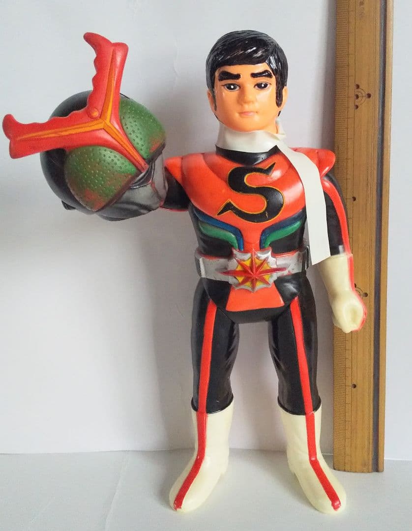 旧バンダイ 仮面ライダーストロンガー 面取れ ソフビ 怪人 仮面ライダー