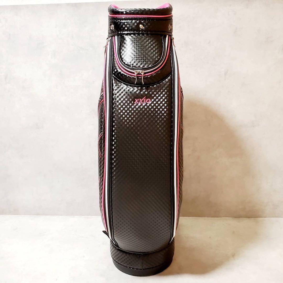 【極美品】ゼクシオ レディース キャディバッグ ゴルフバッグ ピンク×ブラック