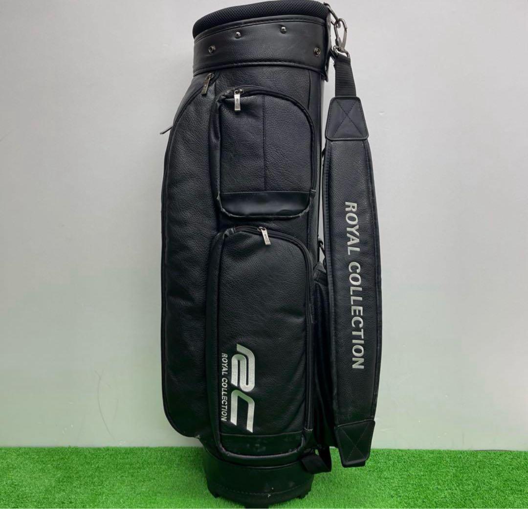 ロイヤルコレクション キャディバッグ　ゴルフバッグ8.5インチ　黒　ブラック