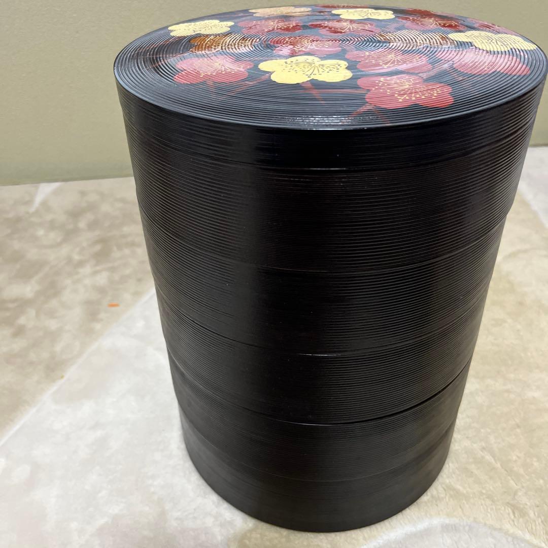 漆器 重箱 梅の花模様