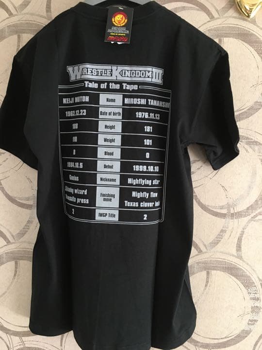プロレス　Tシャツ　武藤敬司vs棚橋弘至プリント　記念パンフレット付き