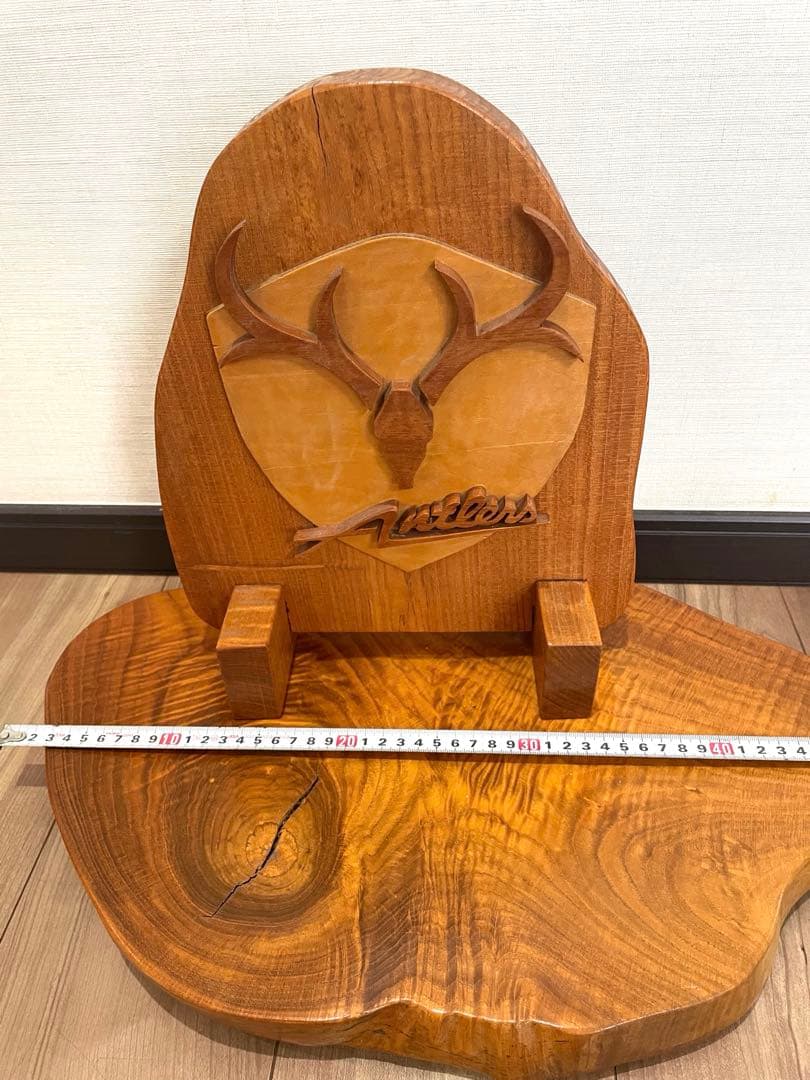鹿島アントラーズ　木製の置き物　手作り　非公式グッズ