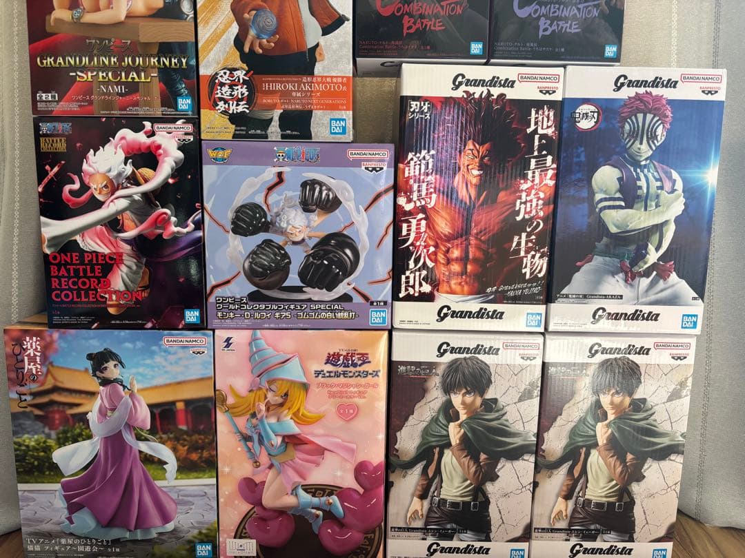 ワンピース、NARUTO、進撃の巨人等プライズフィギュア15点まとめ売り