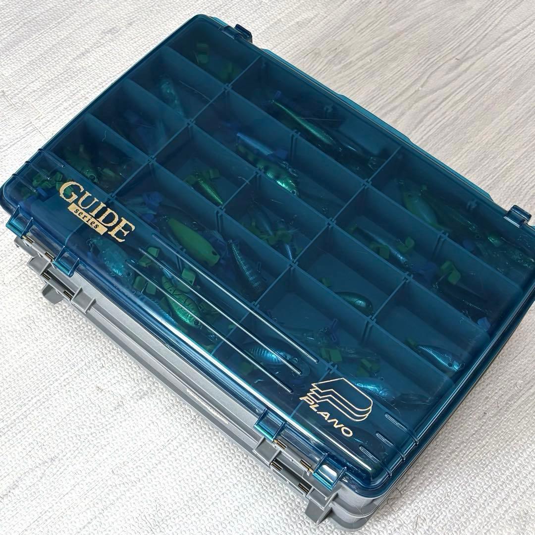 バス釣り引退セット　ルアーワームセット売り　タックルボックス付き　バスルアー