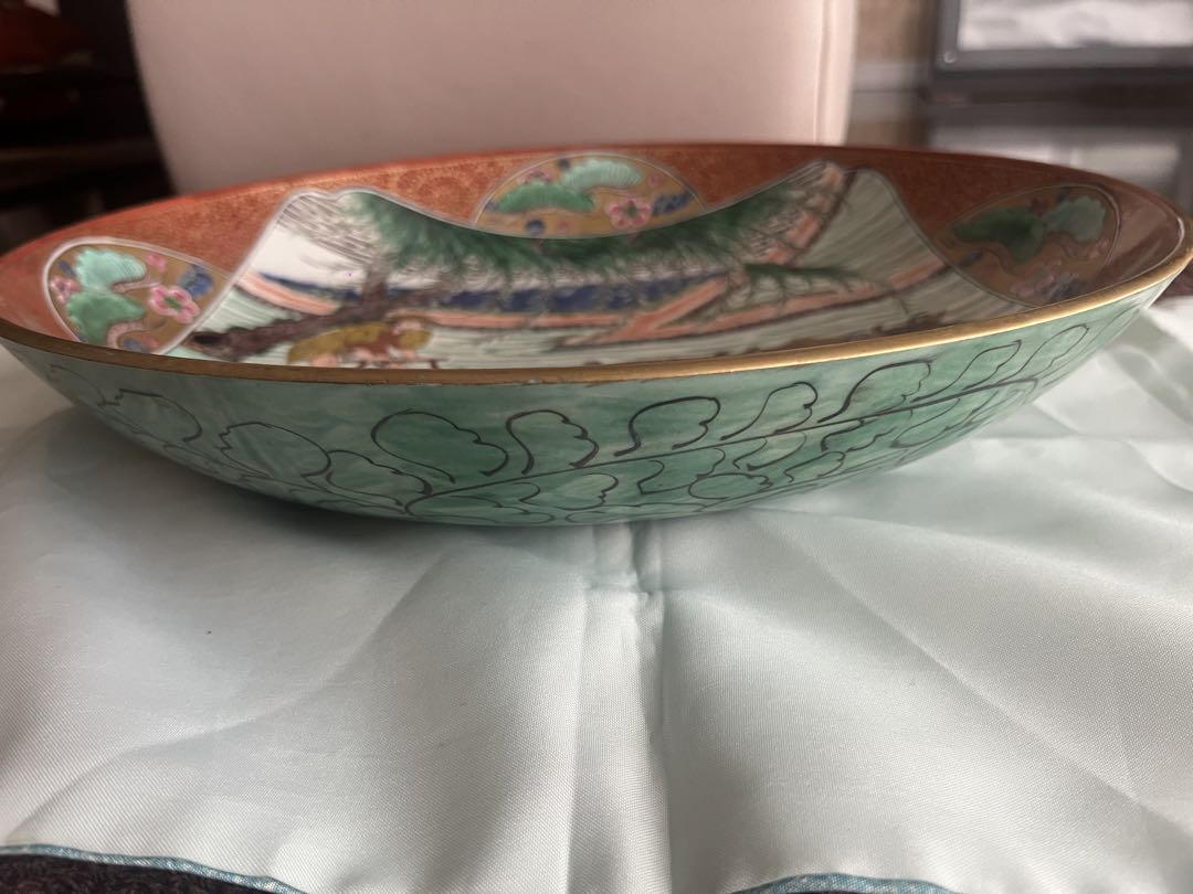 九谷 大皿．庄三　骨董品 古美術 古玩 アンティーク