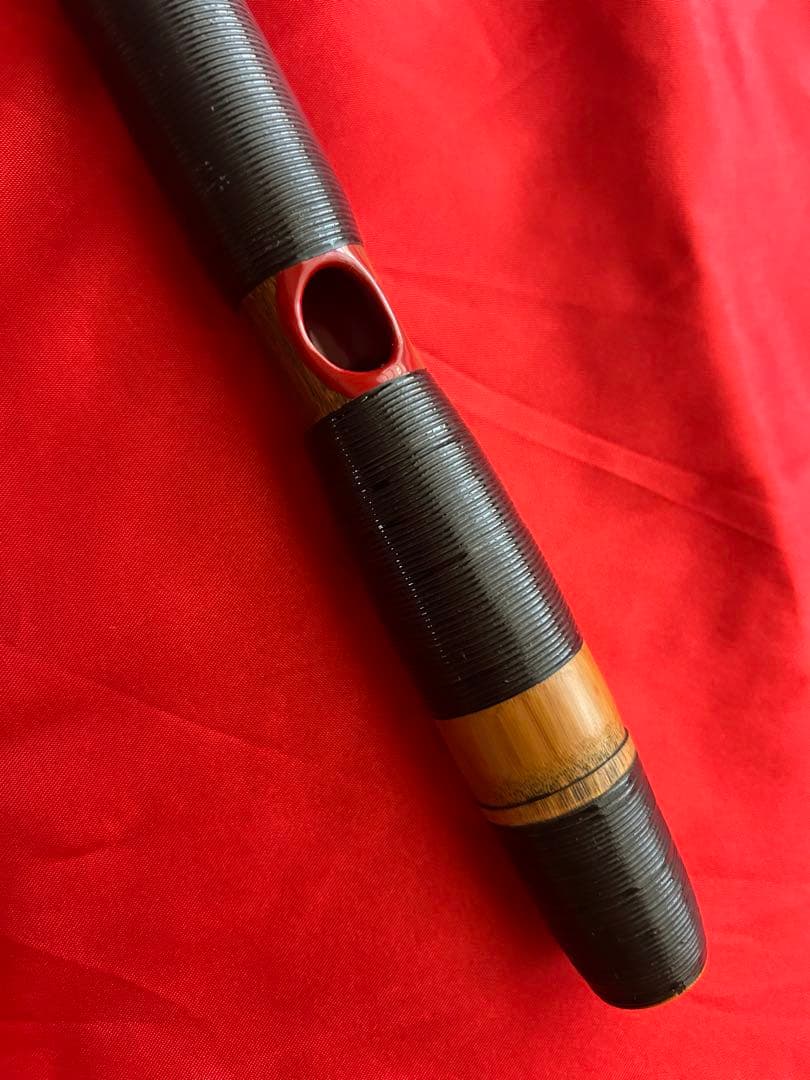能管 (煤竹製 籐巻) : 龍笛 竜笛 神楽笛 横笛 篳篥 高麗笛 雅楽