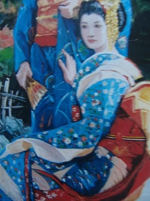 石川善一【舞妓】希少画集画、状態良好、新品高級額装付