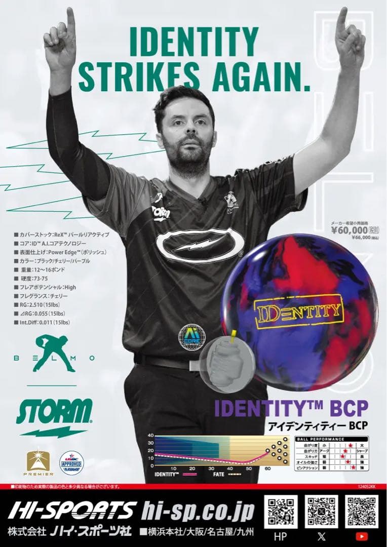 送料込み【新品】アイデンティティーBCP　ストーム　15ポンド4オンス 1