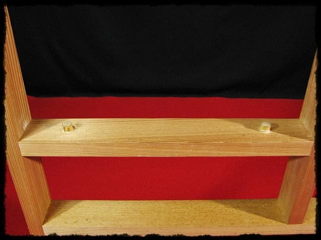 希少！ 板引戸腰 台目棚 屋久杉 赤杉 自在棚 大棚 茶道具 棚物 f265