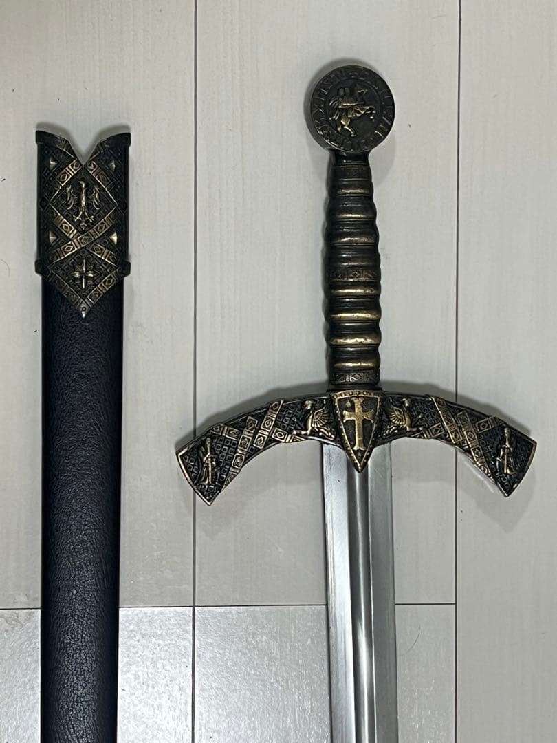 【模造刀　西洋剣】ナイトテンプラーソード　ステンレス鋼刃