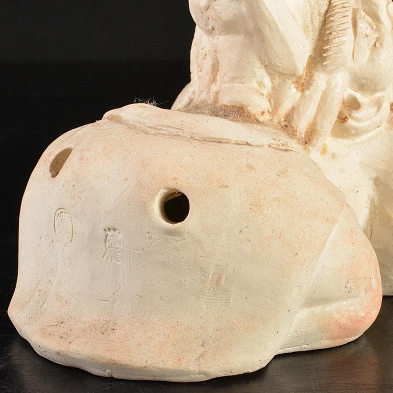 備前焼　落雁窯　古備前　白備前　置物　V　R7153