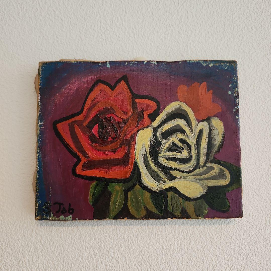 田渕眞兒　油絵　油彩　薔薇シリーズ　花　No.3-9+s