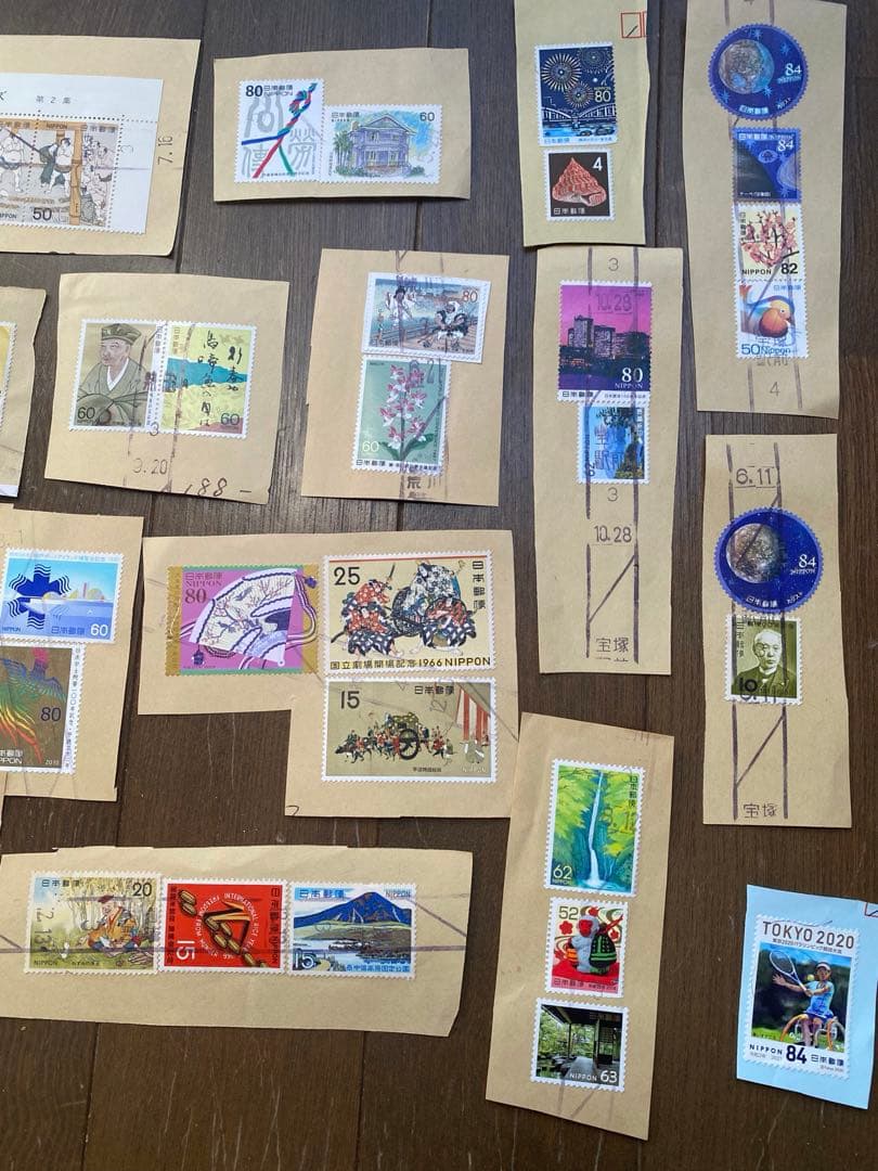 F レア　50枚　使用済み　切手　紙物　記念切手　切手趣味週間　アンティーク