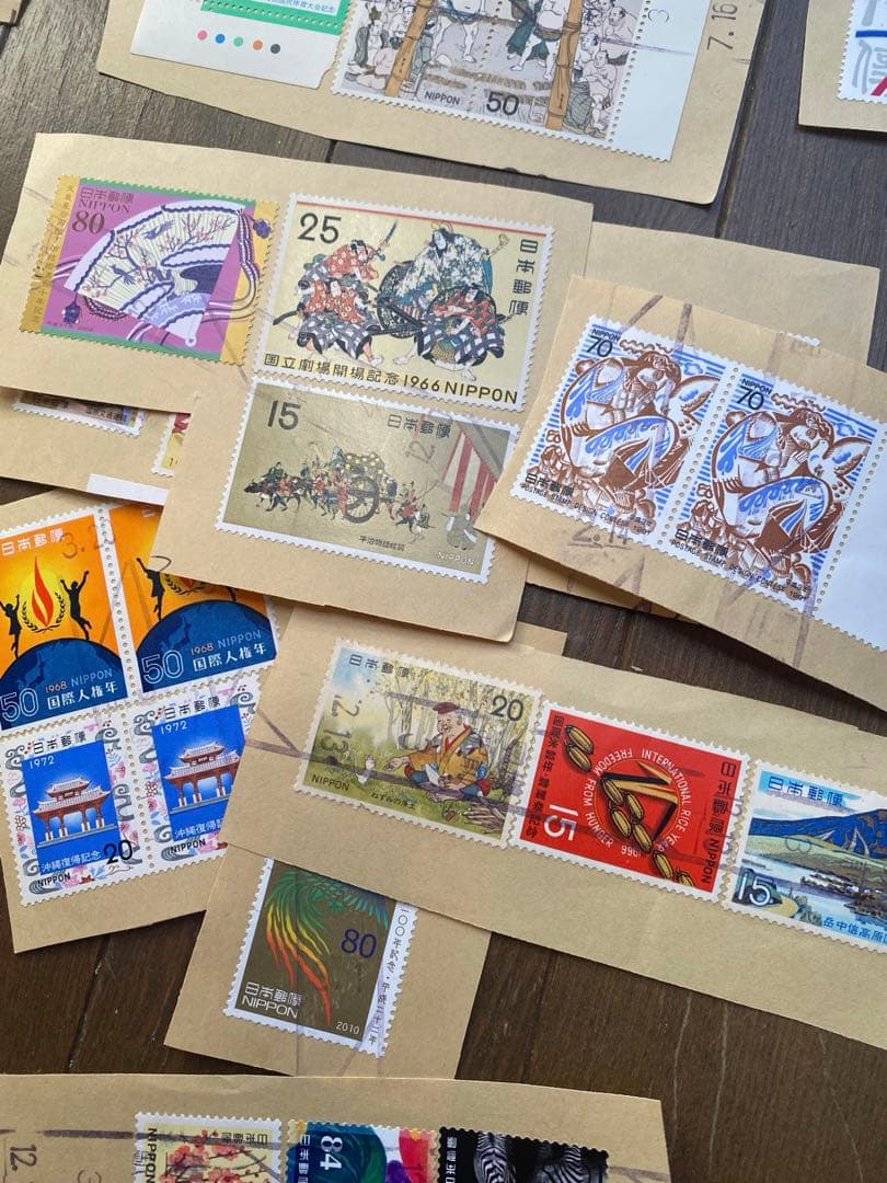 F レア　50枚　使用済み　切手　紙物　記念切手　切手趣味週間　アンティーク