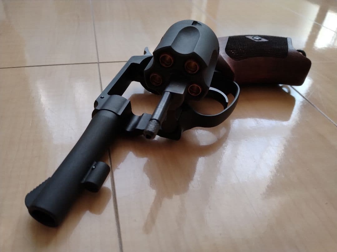 マルシン　ニューナンブ　３インチ　木製グリップ　　６㎜BB