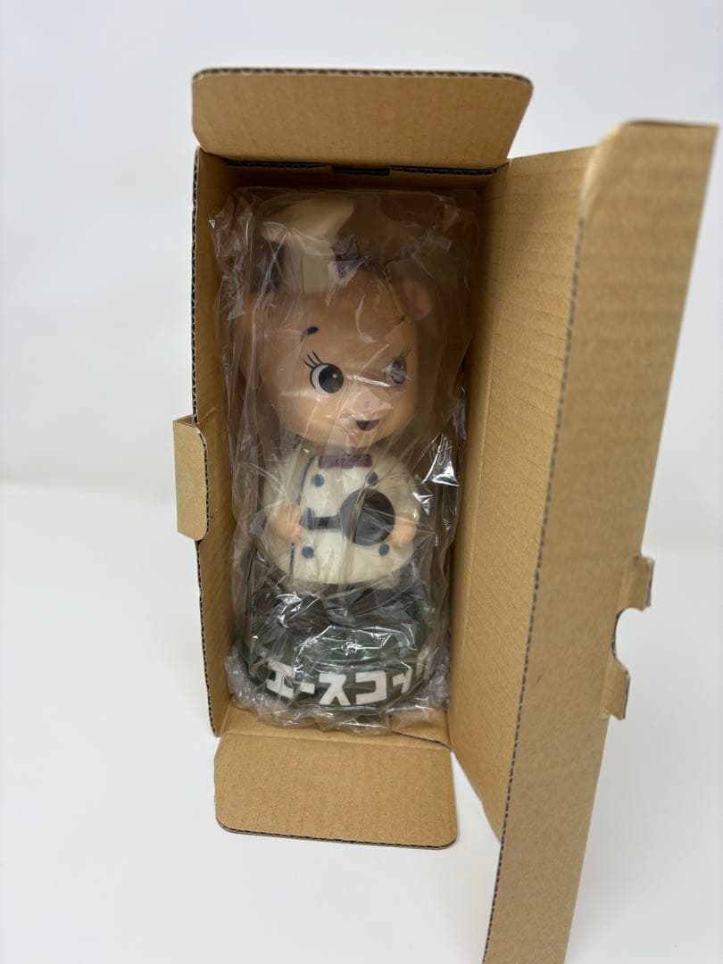 【最安値】エースコック こぶた 首振り人形 緑台座 ワンタンメン 刻印あり