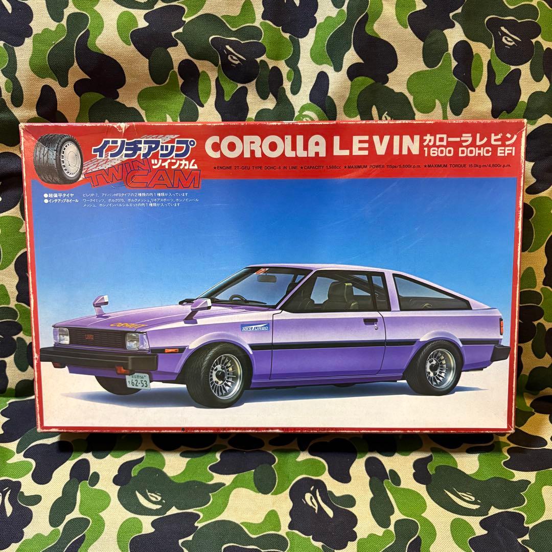 未組立 フジミ カローラレビン 1600 DOHC EFI 1/24インチアップ