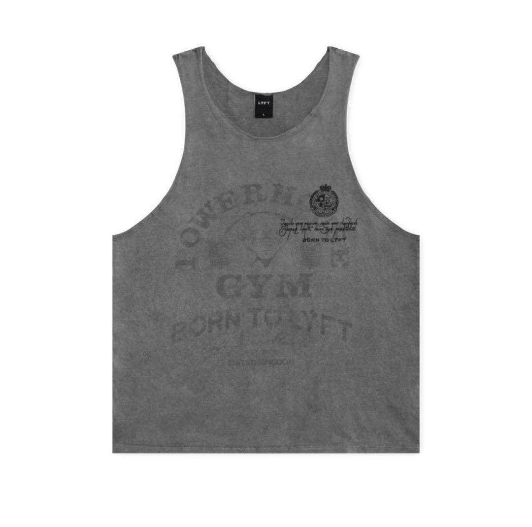 Lyft タンクトップ グレー POWER HOUSE GYM